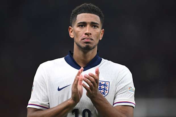 Jude Bellingham in action for England