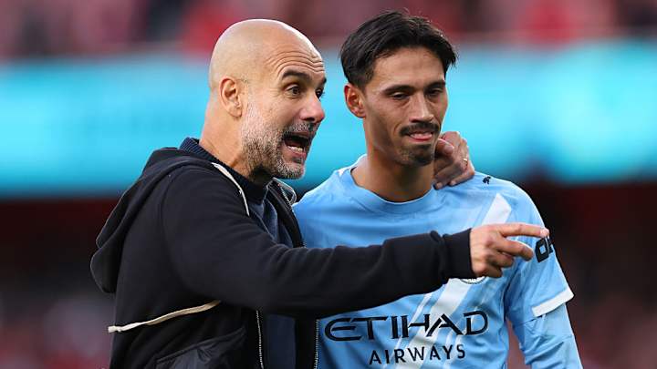 Pep Guardiola on the sidelines