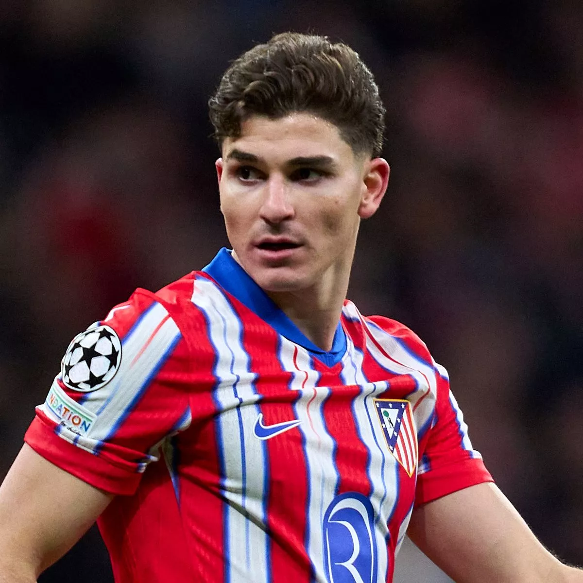 Julian Alvarez in an Atletico Madrid kit