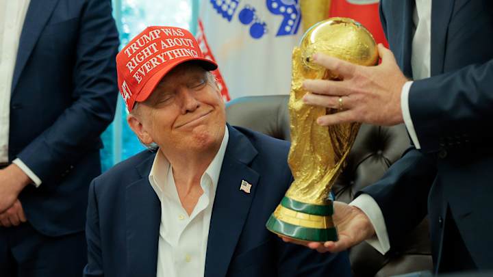 President Donald Trump discusses the 2026 World Cup