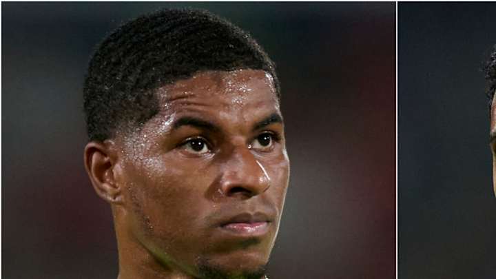 Marcus Rashford looks dejected