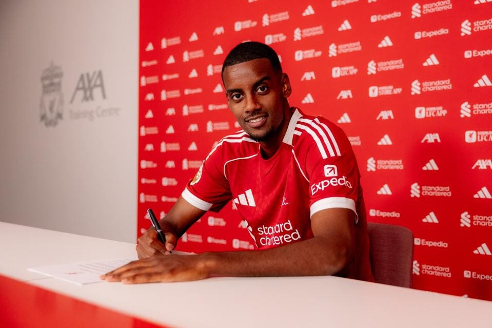 Liverpool unveiling a new signing