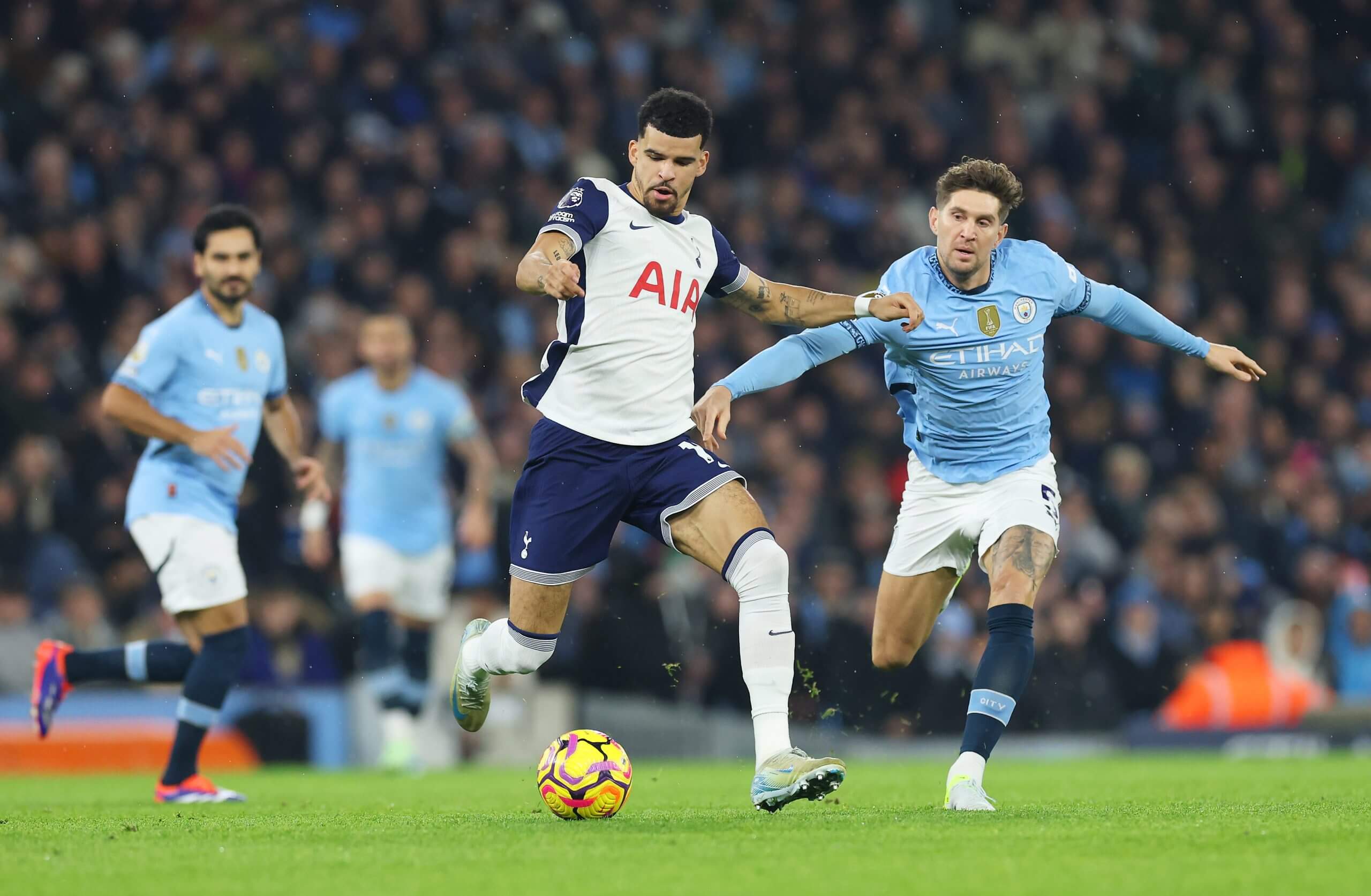 Dominic Solanke in action