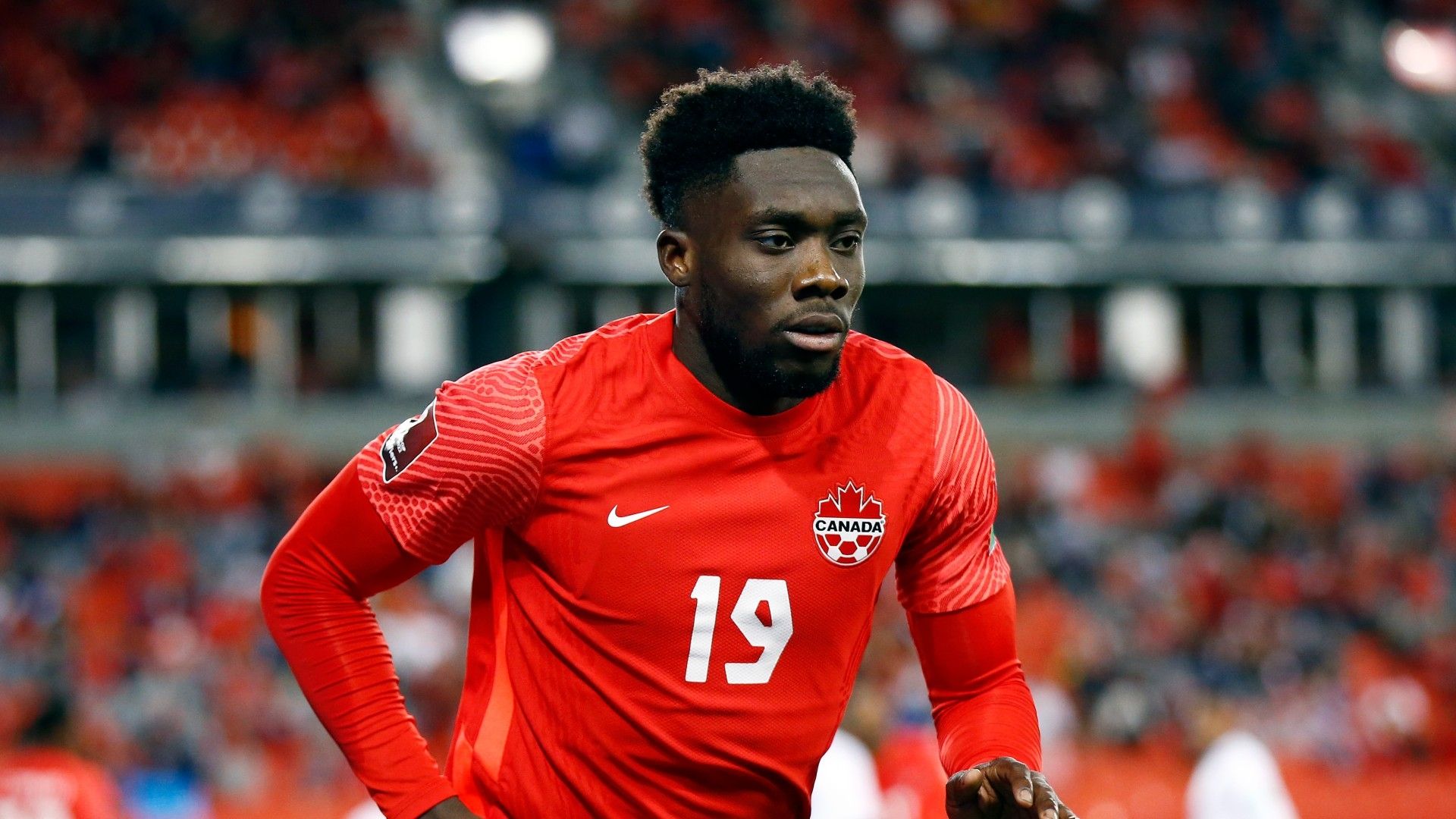 Alphonso Davies on the field