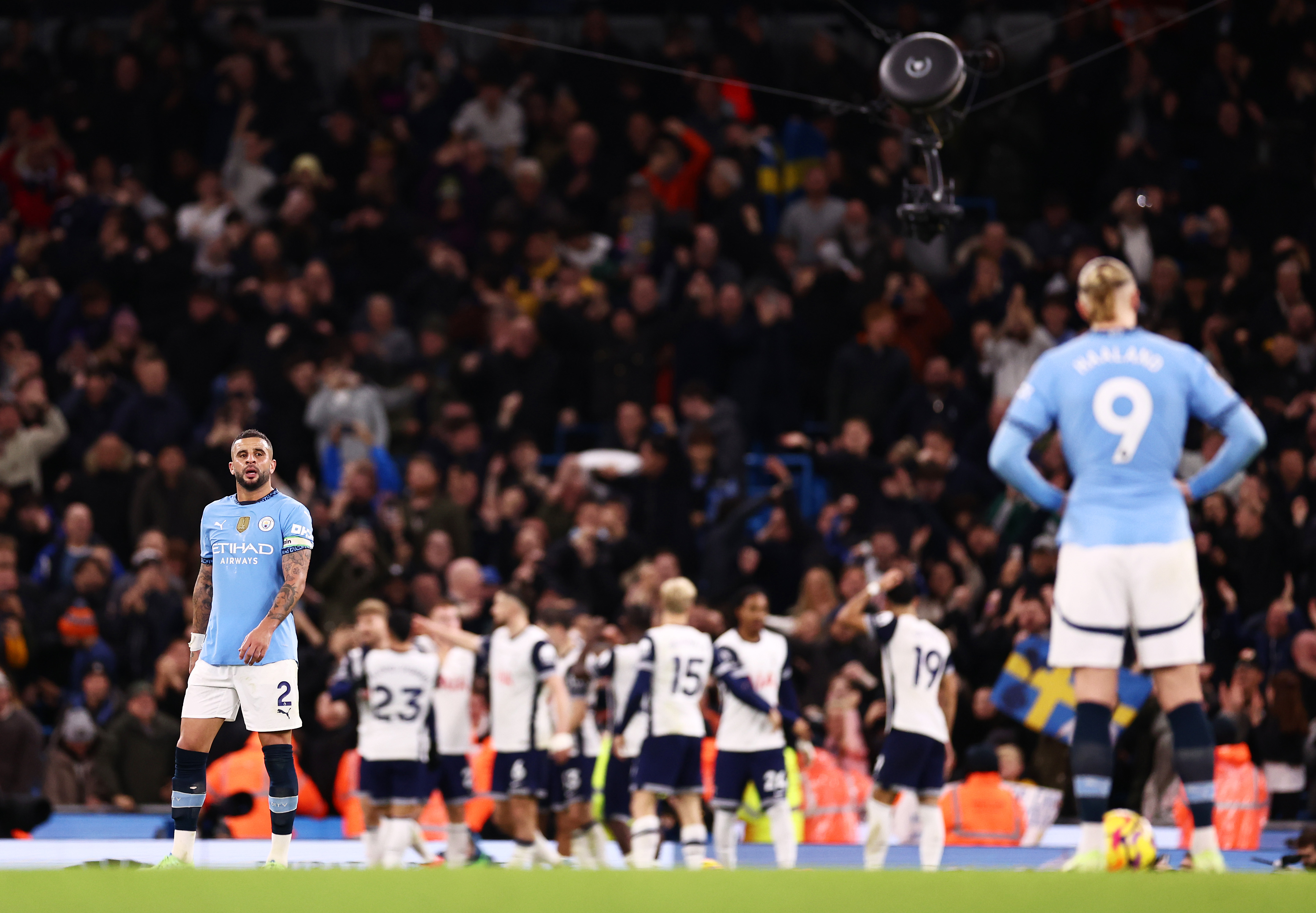 Savinho celebrates a goal