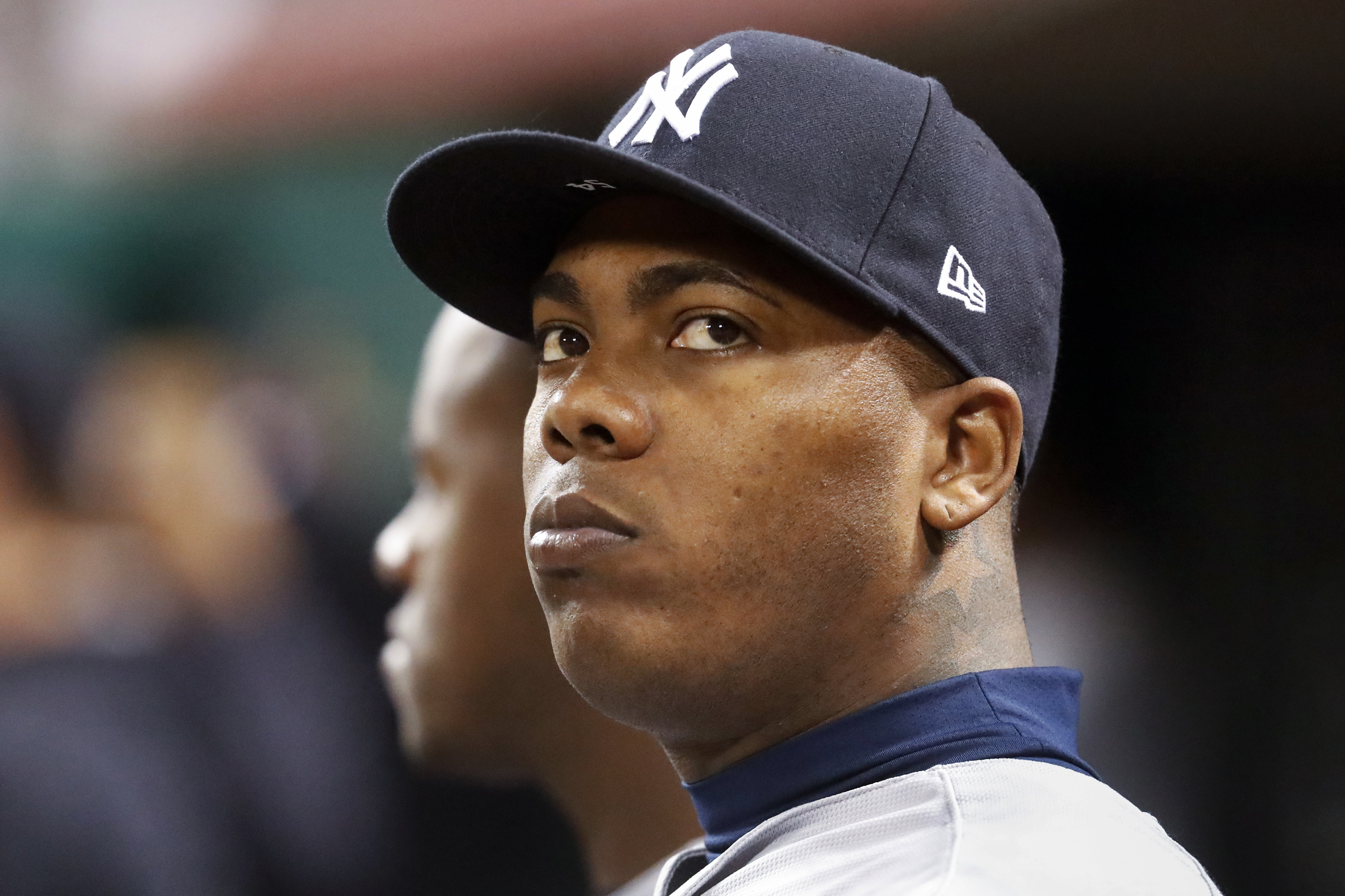 Aroldis Chapman in Yankees uniform