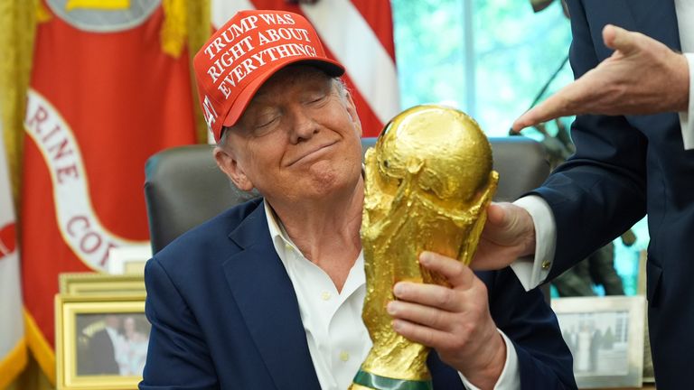 President Trump discussing the World Cup